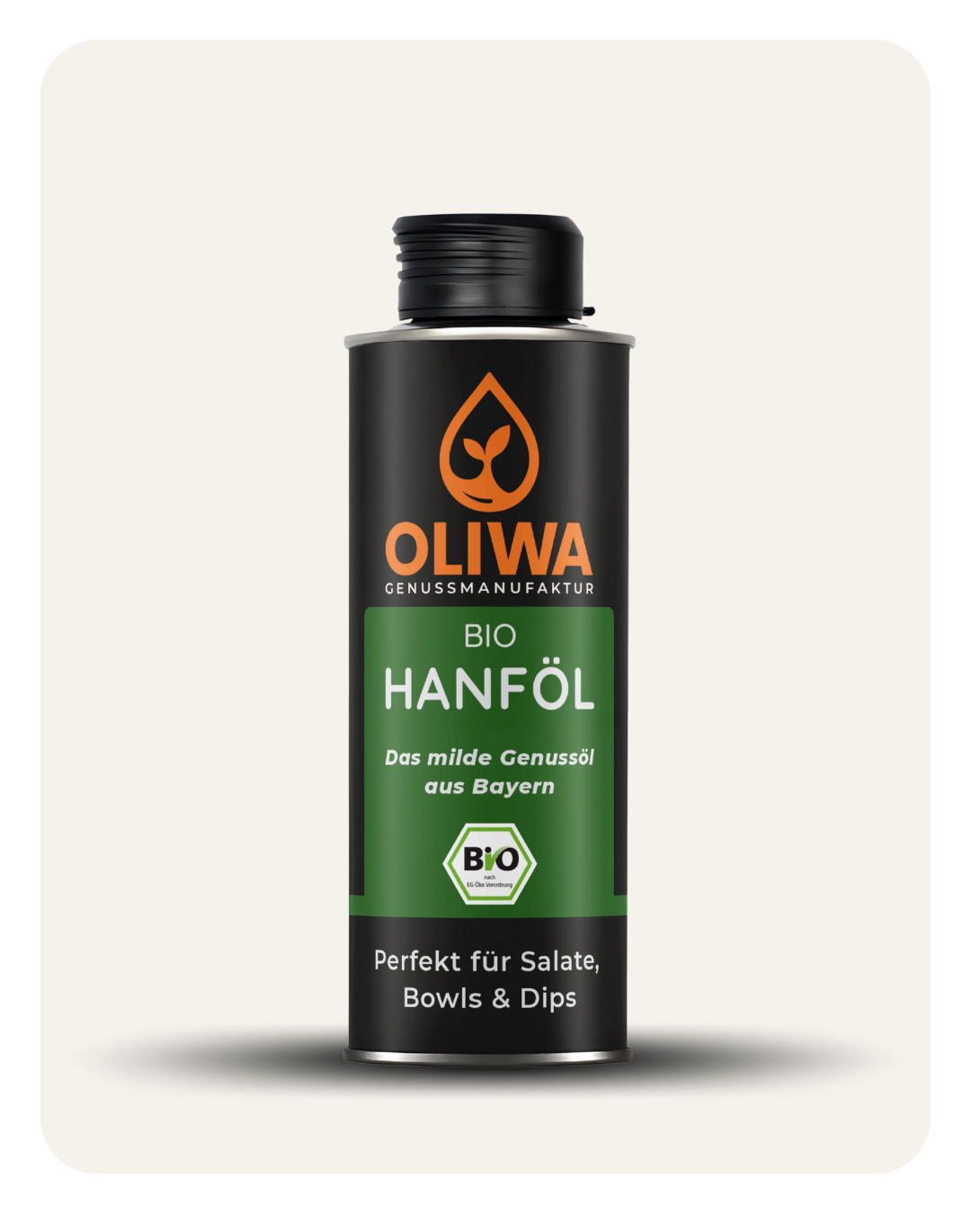 OLIWA Bio Hanföl 250 ml – kaltgepresstes Genussöl aus Bayern