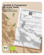 Bio-Zertifikat für OLIWA Bio Schwarzkümmelöl mit EU-Bio-Siegel und deutschem Bio-Siegel