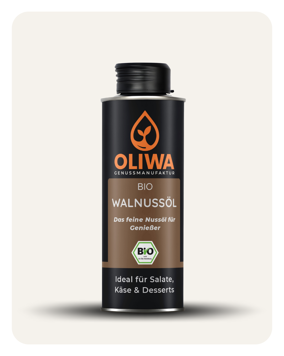 OLIWA Bio Walnussöl 250 ml – feines, kaltgepresstes Walnussöl für Salate, Käse und Desserts