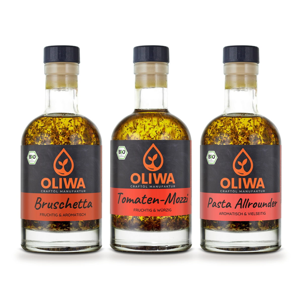 OLIWA Italienischer Abend: Bruschetta, Tomaten-Mozzi und Pasta Allrounder je 200 ml