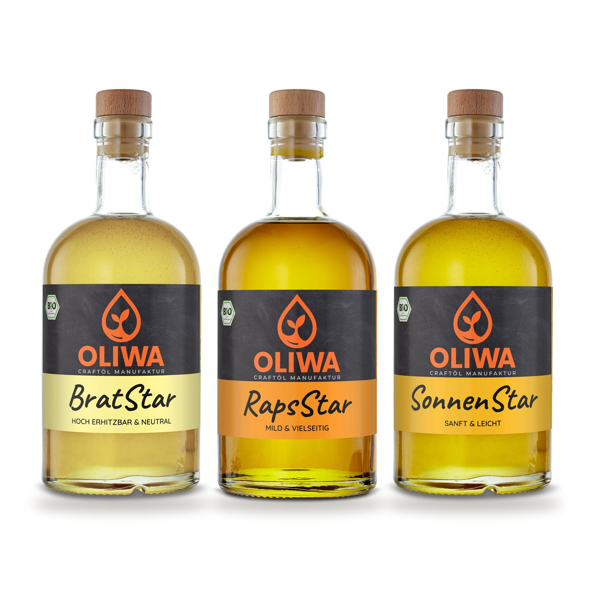 OLIWA StarTrio: BratStar, RapsStar und SonnenStar je 500 ml